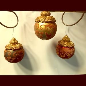 3 Mercury Glass ornaments
